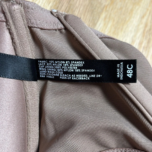 Torrid Plunge Push Up Racerback Bra Lace Trim - Picture 5 of 5